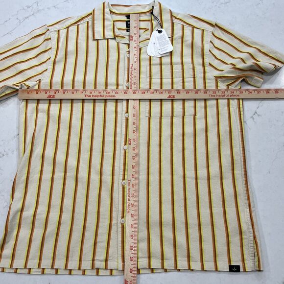 Prana NEW Unisex (MXL , WXXL) Mantra Heritage SLIM Organic Button Shirt Striped - Picture 5 of 14